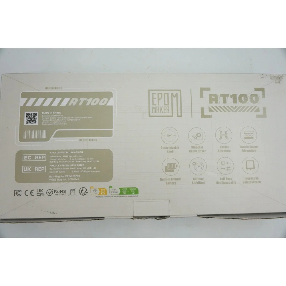 Epomaker RT100 Mechanical Keyboard Retro White Wireless Bluetooth Excellent